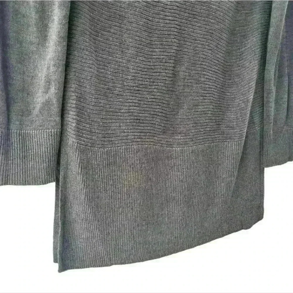 3/$30 Adrienne Vittadini Ribbed Wrist Split Side Cowl Neck Long Sleeve Sweater - Picture 4 of 7